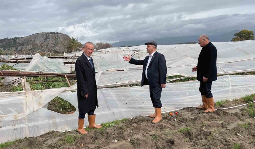 Dolu ve hortumun vurduğu Seydikemer'de oda başkanlarından destek çağrısı