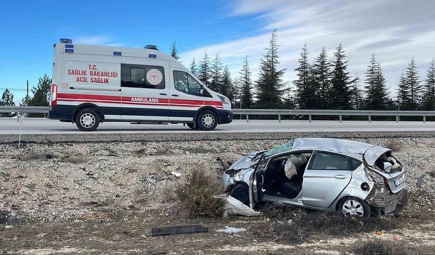 Karaman'da otomobil şarampole takla attı: 1 yaralı