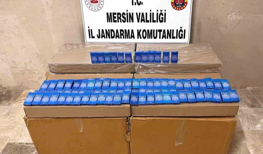 Mersin'de 10 bin 500 paket kaçak sigara ele geçirildi