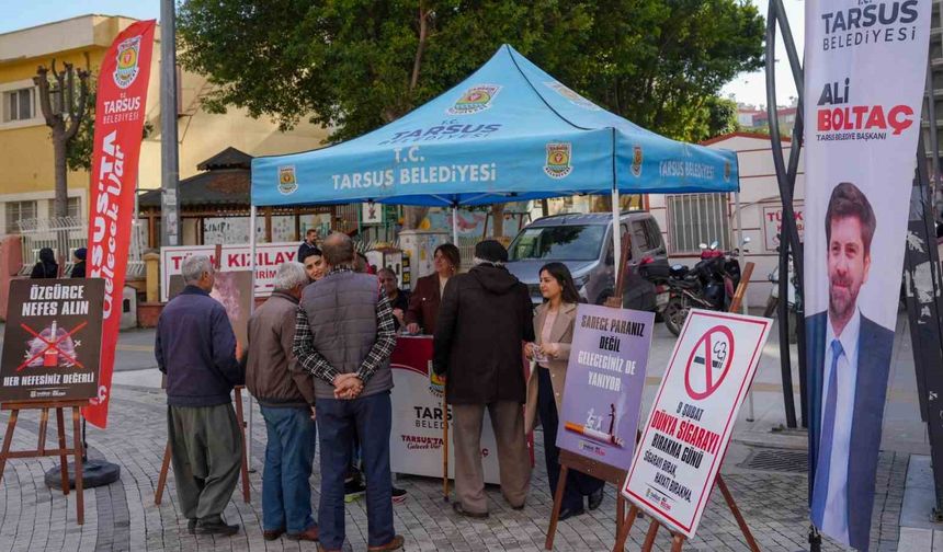 Tarsus'ta Sigarayı Bırakma Günü'nde farkındalık etkinliği düzenlendi