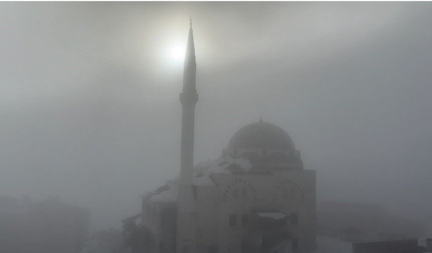 Yüksekova'da yoğun sis ulaşımı olumsuz etkiledi