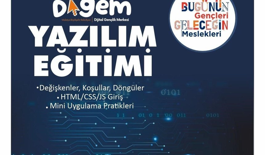 Malatya'da Dijital Gençlik Merkezi'nde kodlama eğitimi