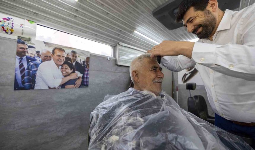 Mersinliler bayrama mobil kuaför ile hazırlandı