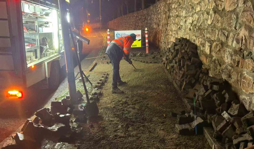 Şehir uyurken ekipler sahada