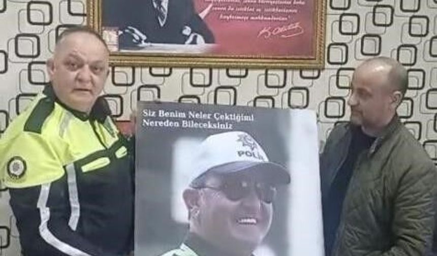 Tarsus'ta trafik polisine anlamlı sürpriz