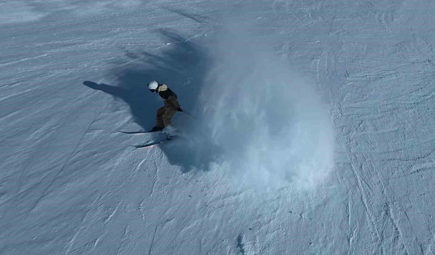Türkiye'nin en dik pisti Ejder; kar, güç ve adrenalin