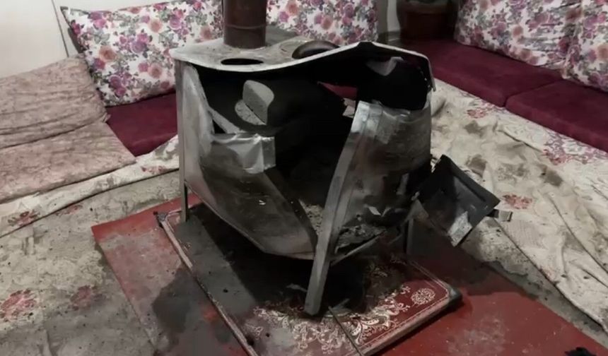 Yüksekova'da odun sobasında patlama: Bir aile ölümden döndü