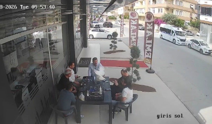 Sohbet masasına düşen davetsiz misafir kısa süreli paniğe neden oldu