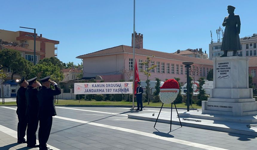 Çanakkale'de Jandarma Teşkilatı'nın 187'nci kuruluş yıl dönümü kutlandı