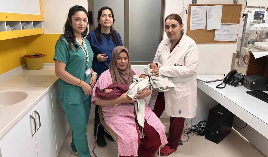 10 yıllık hasret üçüz bebek sevinciyle taçlandı