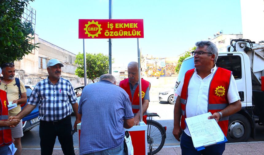 Mersin’de EMEP, Temmuz’da tüm ücretlere zam yapılması için sokağa indi