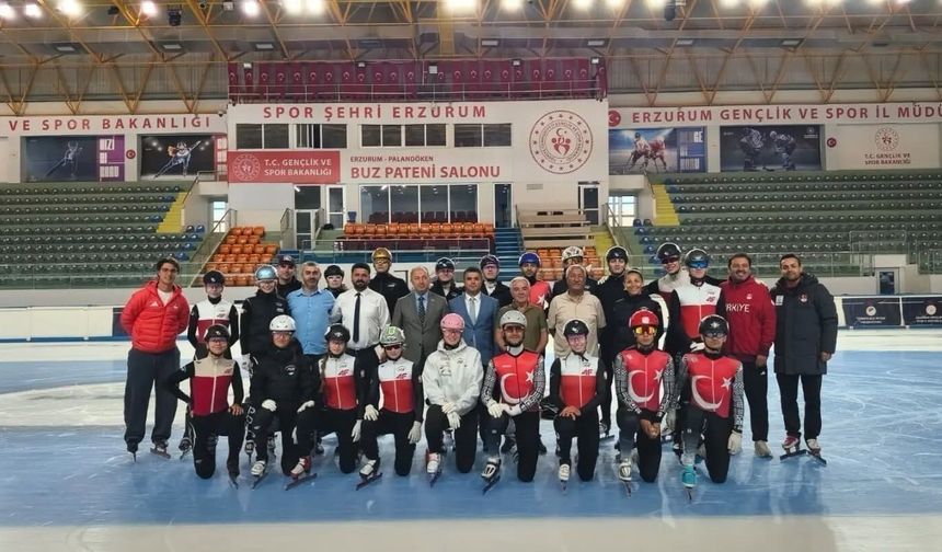 Erzurum'da Uluslararası Short Track Kampı