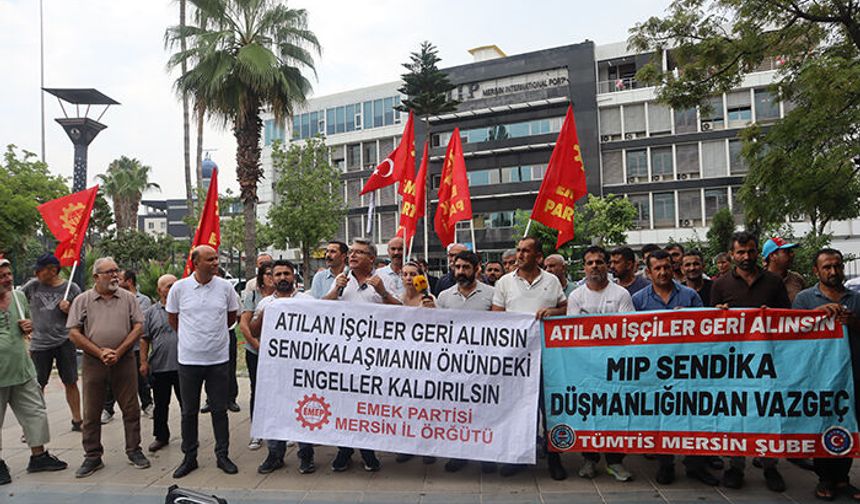 EMEP’ten Mersin Limanı işçilerine dayanışma ziyareti: “Bu kölelik düzenine karşı buradayız”