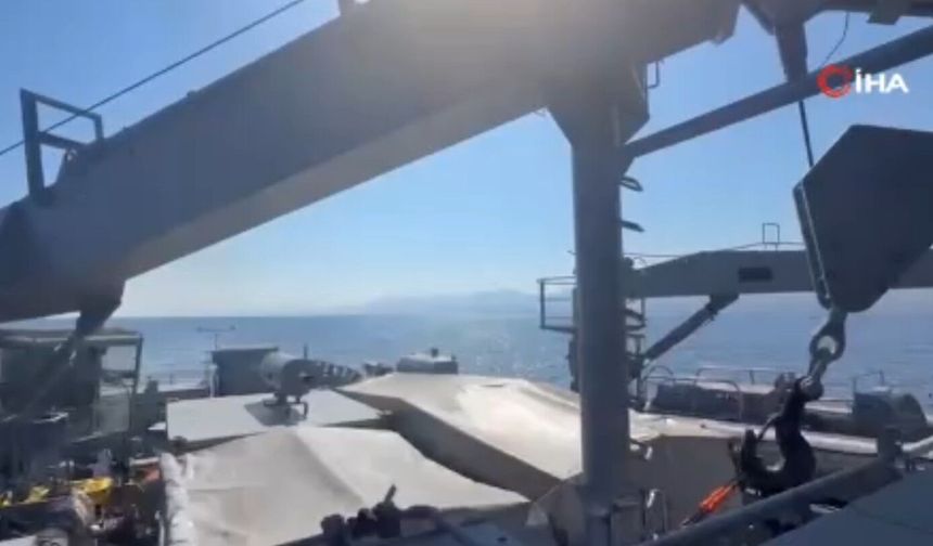TCG Işın gemisi, Girne açıklarında arama kurtarma çalışmalarına katılıyor