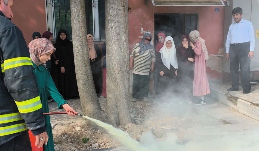 Anamur'da Kur'an kursunda yangın tatbikatı