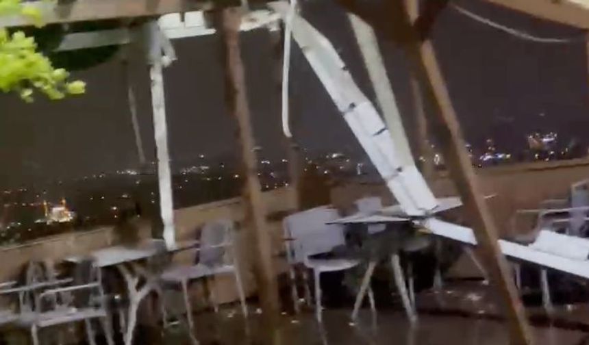 Antalya'da 4 kişinin ölümüne sebep olan hortum, önce seyir terasını yerle bir etmiş