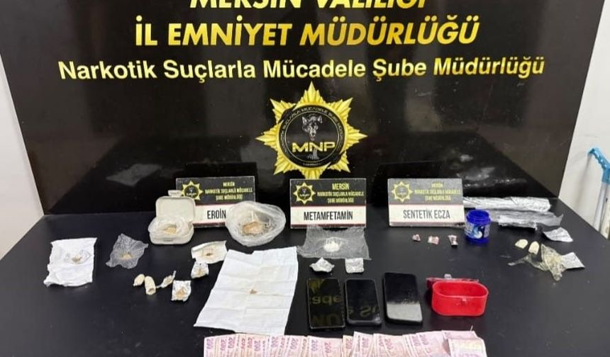 Mersin'de uyuşturucu taciri 5 şüpheli yakalanıp tutuklandı