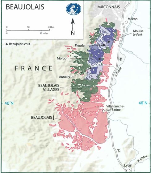 Map Beaujolais