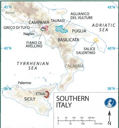 Map Italy South