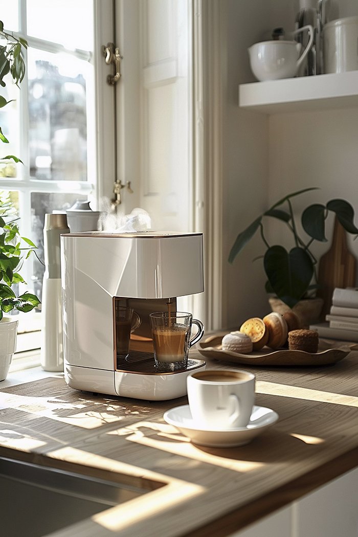 View Coffee Machine Making Coffee Home