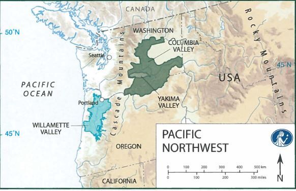 Map Usa Pacifik North West