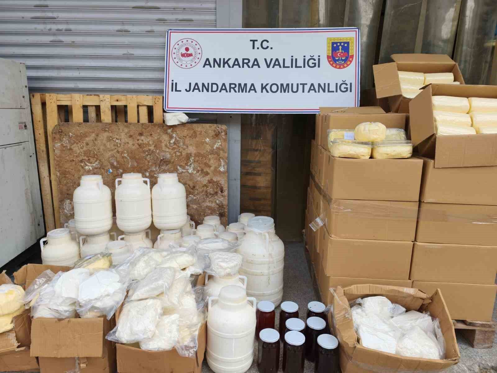 Ankara'da sahte gıda operasyonu: 838 kilogram süt ve süt ürünü ele geçirildi