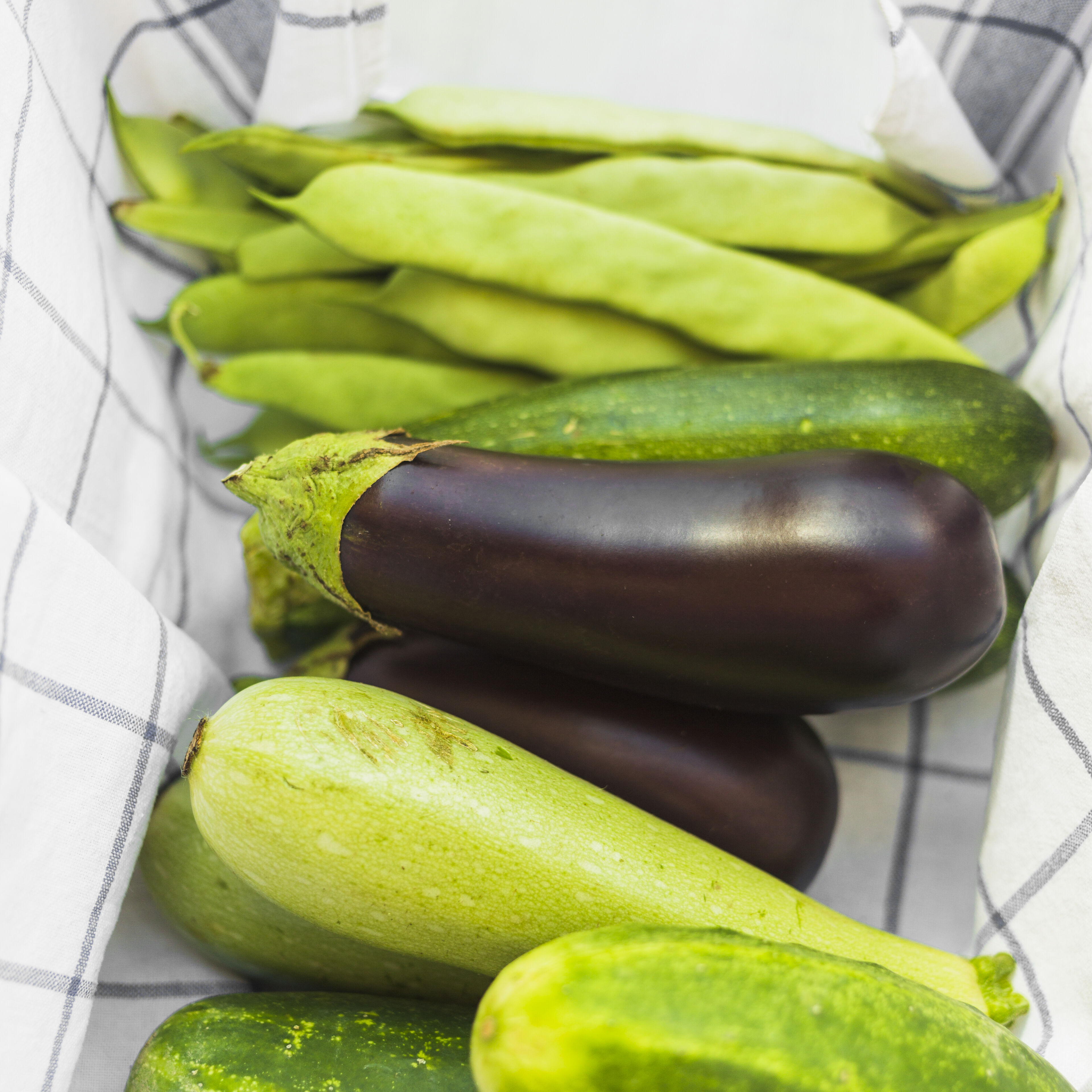 Close Up Organic Vegetables Napkin